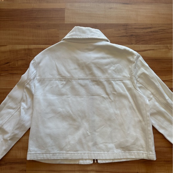 Citizen Vintage Reworked White Cotton Denim Collared Jacket - Picture 3 of 7